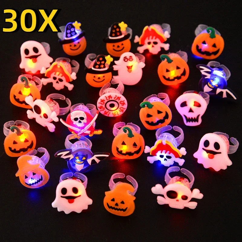 Glow In The Dark Party Glasses - Halloween leuchtende Ringe kreative niedliche Kürbis