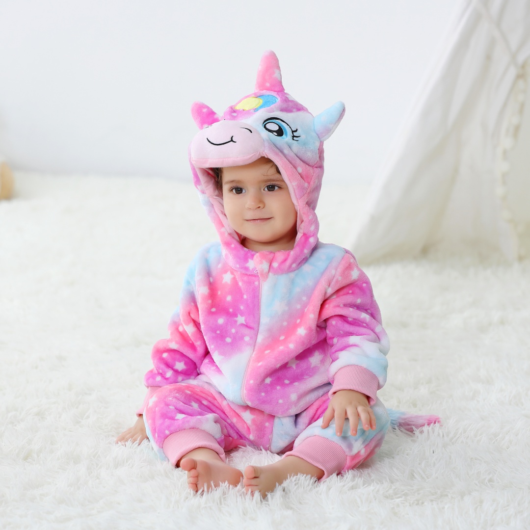 Spiderman Jumpsuit Kids - Einhorn-Baby-Overalls mit Hut, Flanell-Kleinkind-Strampler für Jungen