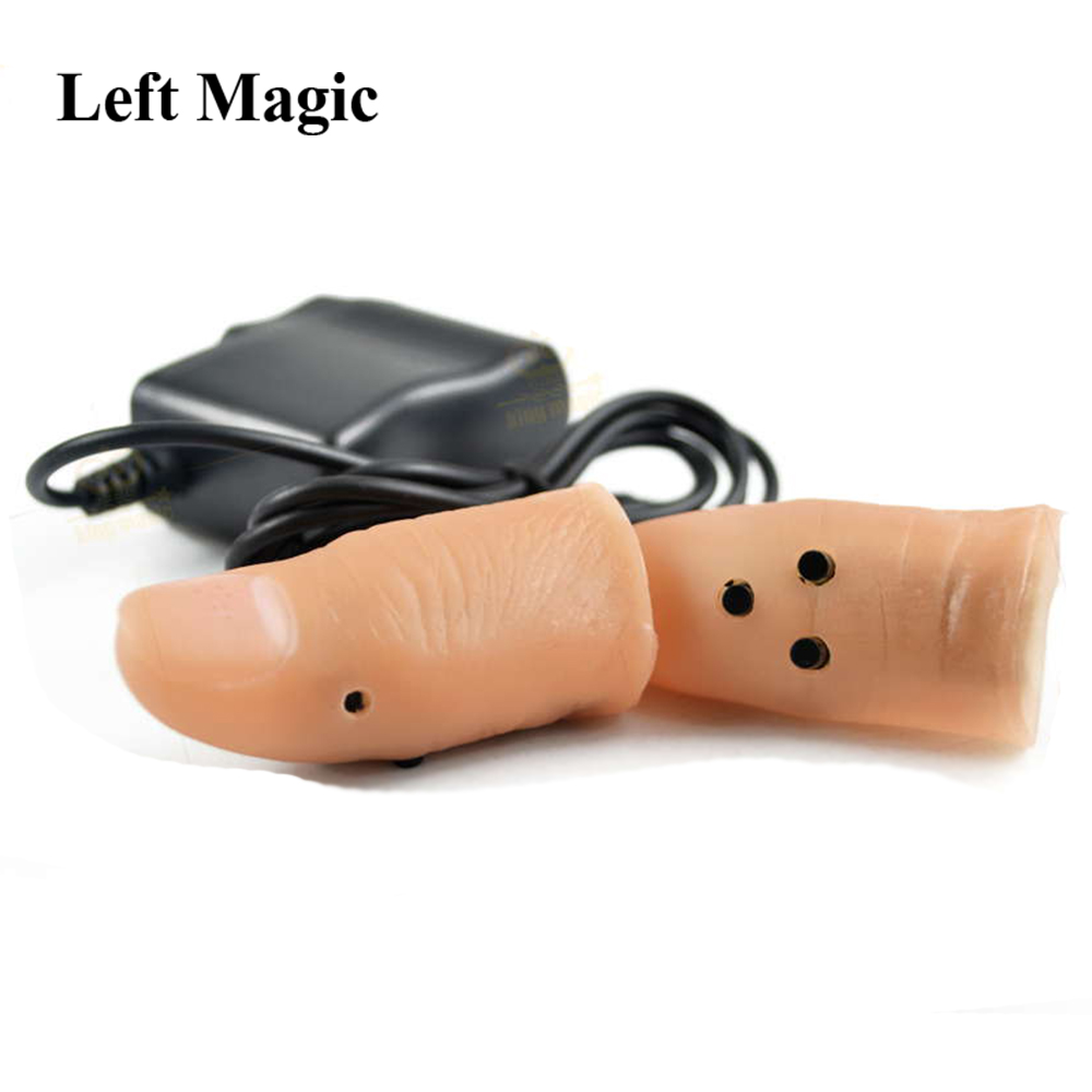 Thumb Tip Magic Trick Set - Super-LED-Licht-Daumenspitzen, sieben Farben, Zaubertricks, professionelles Lichtpaar-Set,