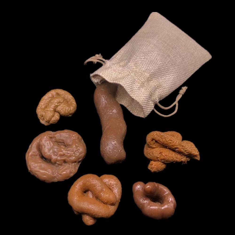 Fake Poop Gag Gift - 6 Stück Scherzartikel Trickiges Gadget Quetsch-Antistress-Scheiße-Imitat