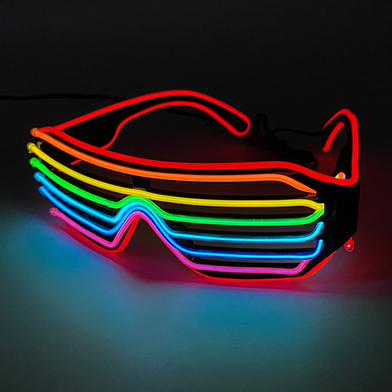 Glow In The Dark Party Glasses - Fluoreszierende bunte leuchtende Gläser LED-Leuchten Partybrille