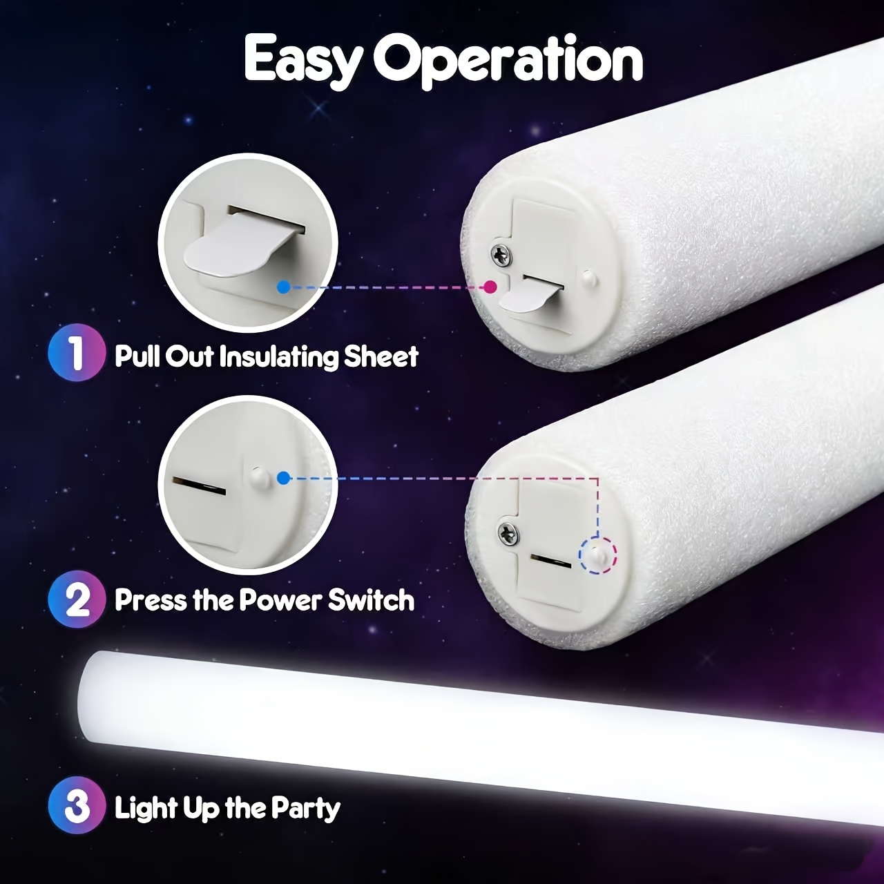 20/30 Stück LED-Leuchtstäbe au – Flashing Led Foam Sticks Party Bewertung und Preis