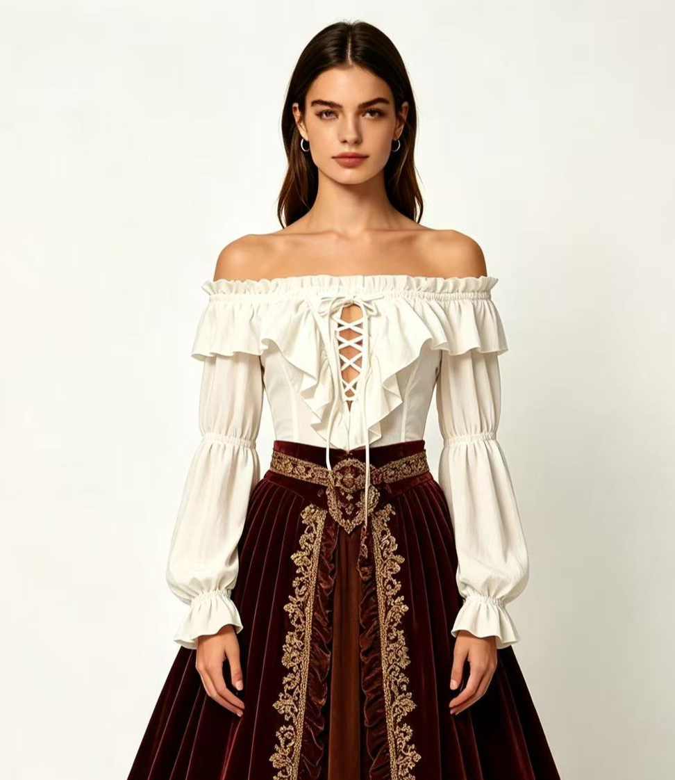 Piratenbluse Damen Mittelalter – Costumes Bewertung und Preis