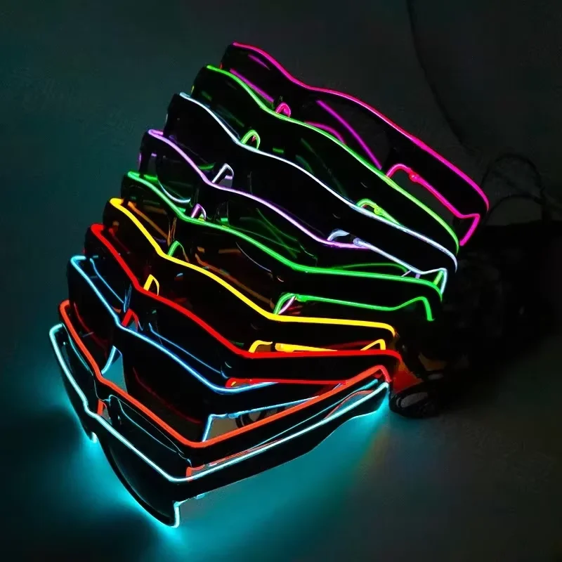 Neon-LED-Leuchtbrille, bunte E – Glow In The Dark Party Glasses Bewertung und Preis