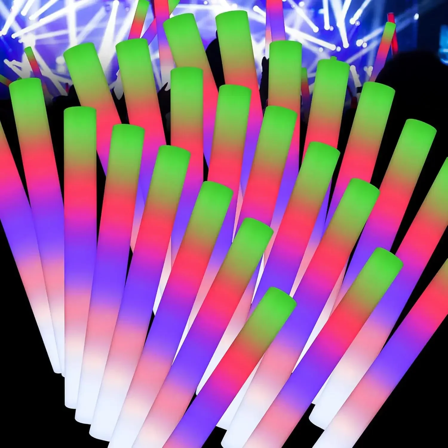 50 Stück LED-Schaumstoff-Leuch – Flashing Led Foam Sticks Party Bewertung und Preis
