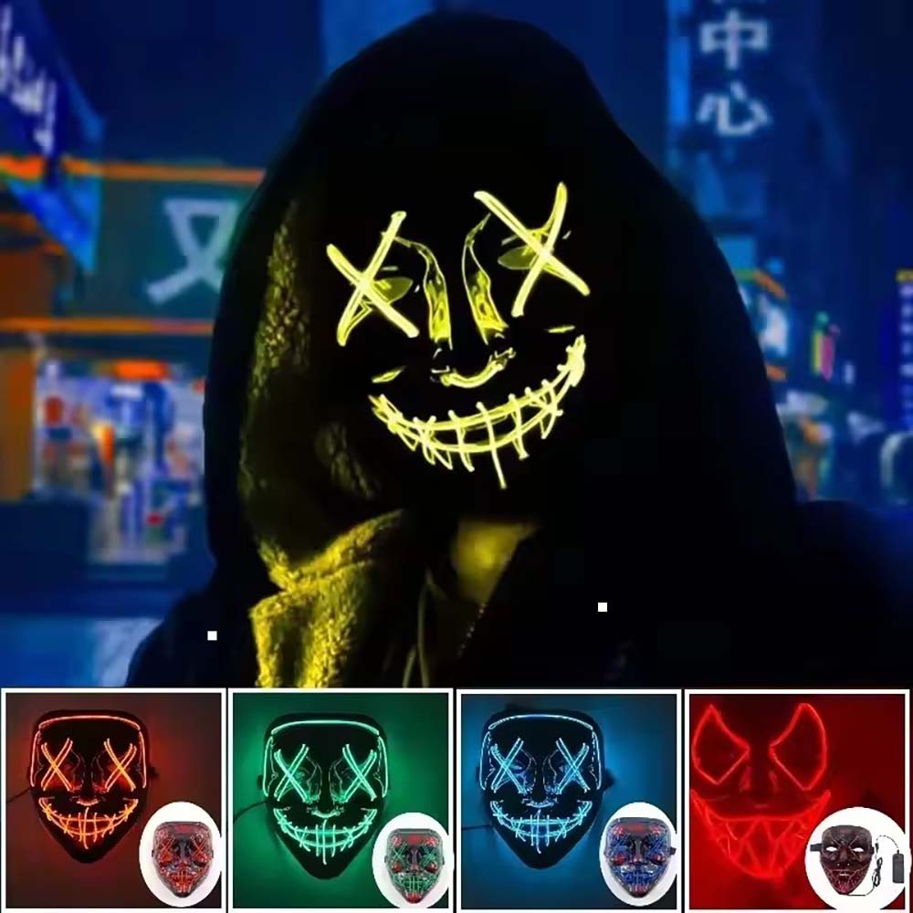 Kabellose Neon-LED-Purge-Maske – Led Purge Mask Halloween Bewertung und Preis