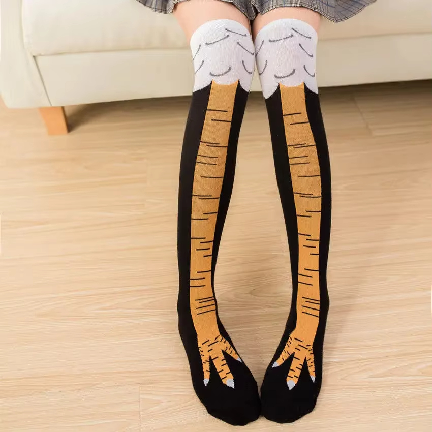 1/2/5 Paar Damen Kniestrümpfe  – Funny Chicken Leg Socks Bewertung und Preis