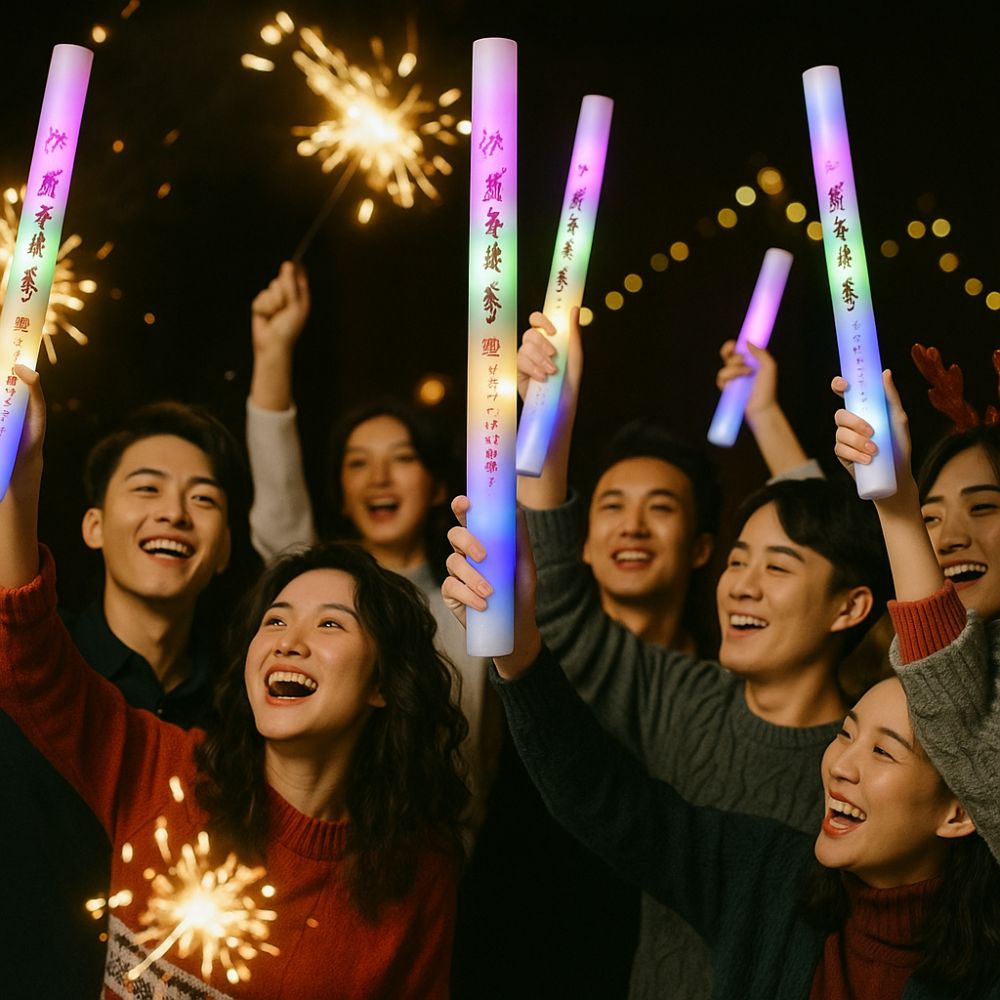 Atmosphäre Requisiten Bunte Sc – Flashing Led Foam Sticks Party Bewertung und Preis