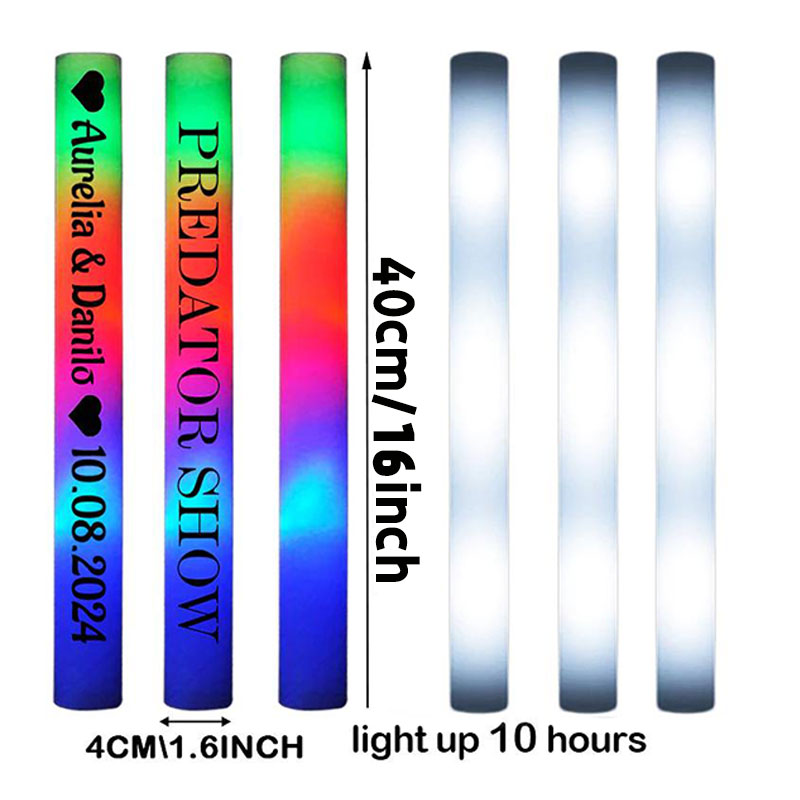 30 LED-Leuchtstäbe aus Schaums – Flashing Led Foam Sticks Party Bewertung und Preis