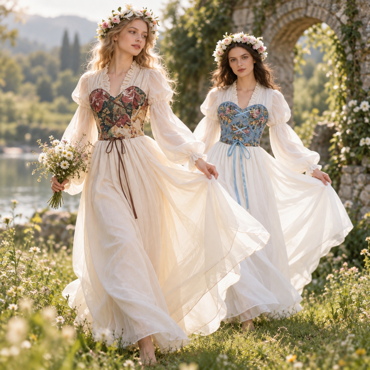 Korsett-Kleid im Renaissance-S – Medieval Renaissance Dress Women Bewertung und Preis
