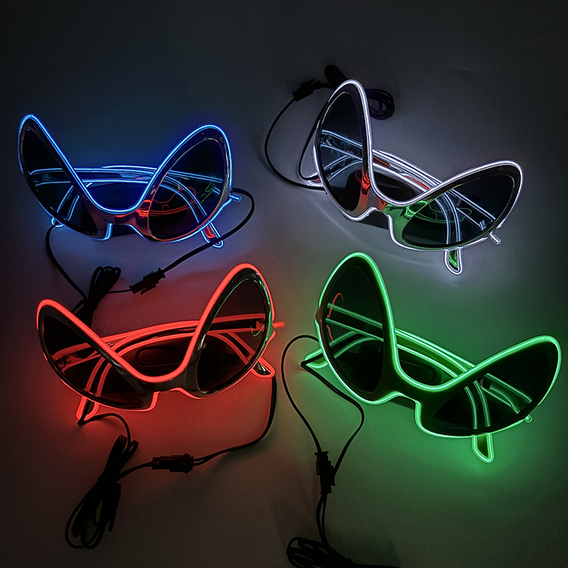 Coole leuchtende LED-Alien-Bri – Glow In The Dark Party Glasses Bewertung und Preis