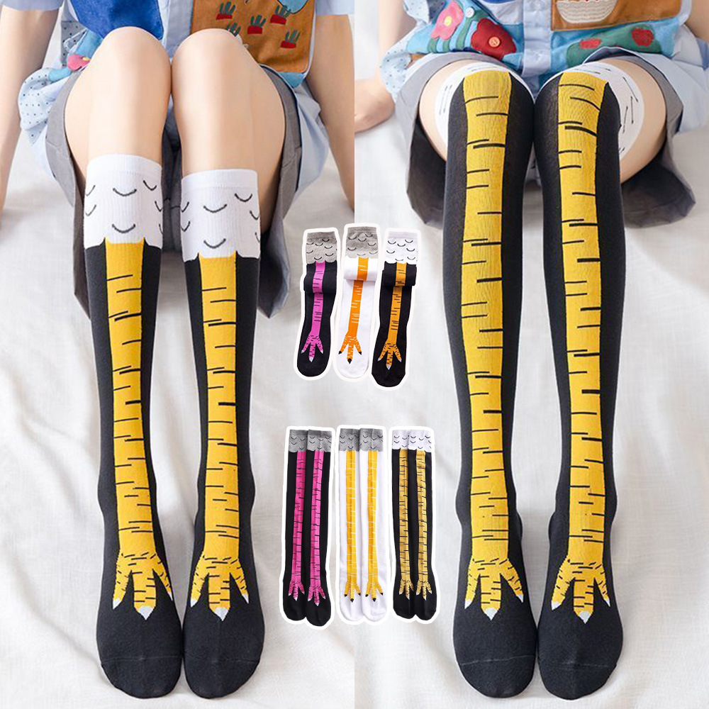 1-4 Paar Damen Kniestrümpfe, t – Funny Chicken Leg Socks Bewertung und Preis