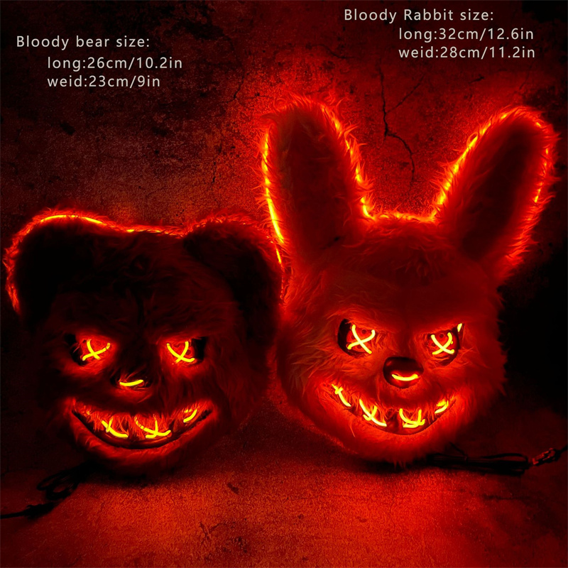 Hasenmaske, Maskerade, LED-Kan – Led Purge Mask Halloween Bewertung und Preis