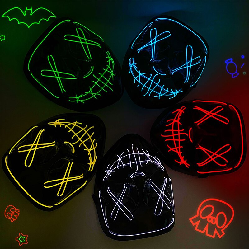 Halloween Neon LED Purge Maske – Led Purge Mask Halloween Bewertung und Preis